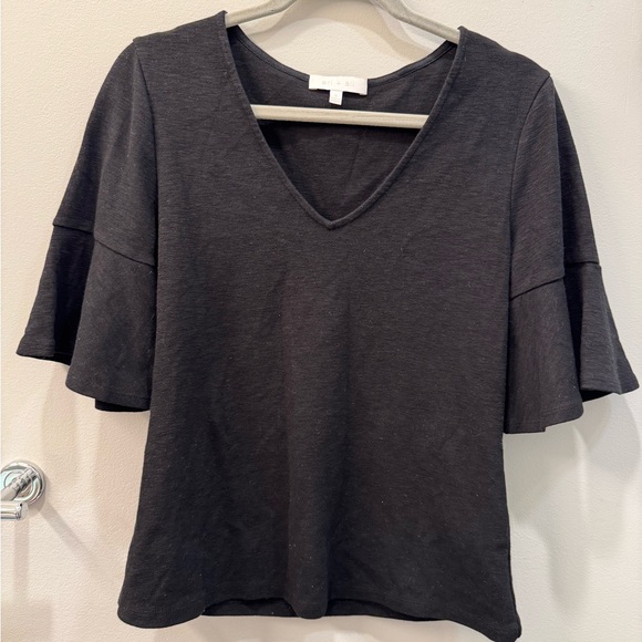 Anthropologie Tops - Anthropologie Black V-Neck Bell Sleeve Blouse - Size Small - Wore ONCE